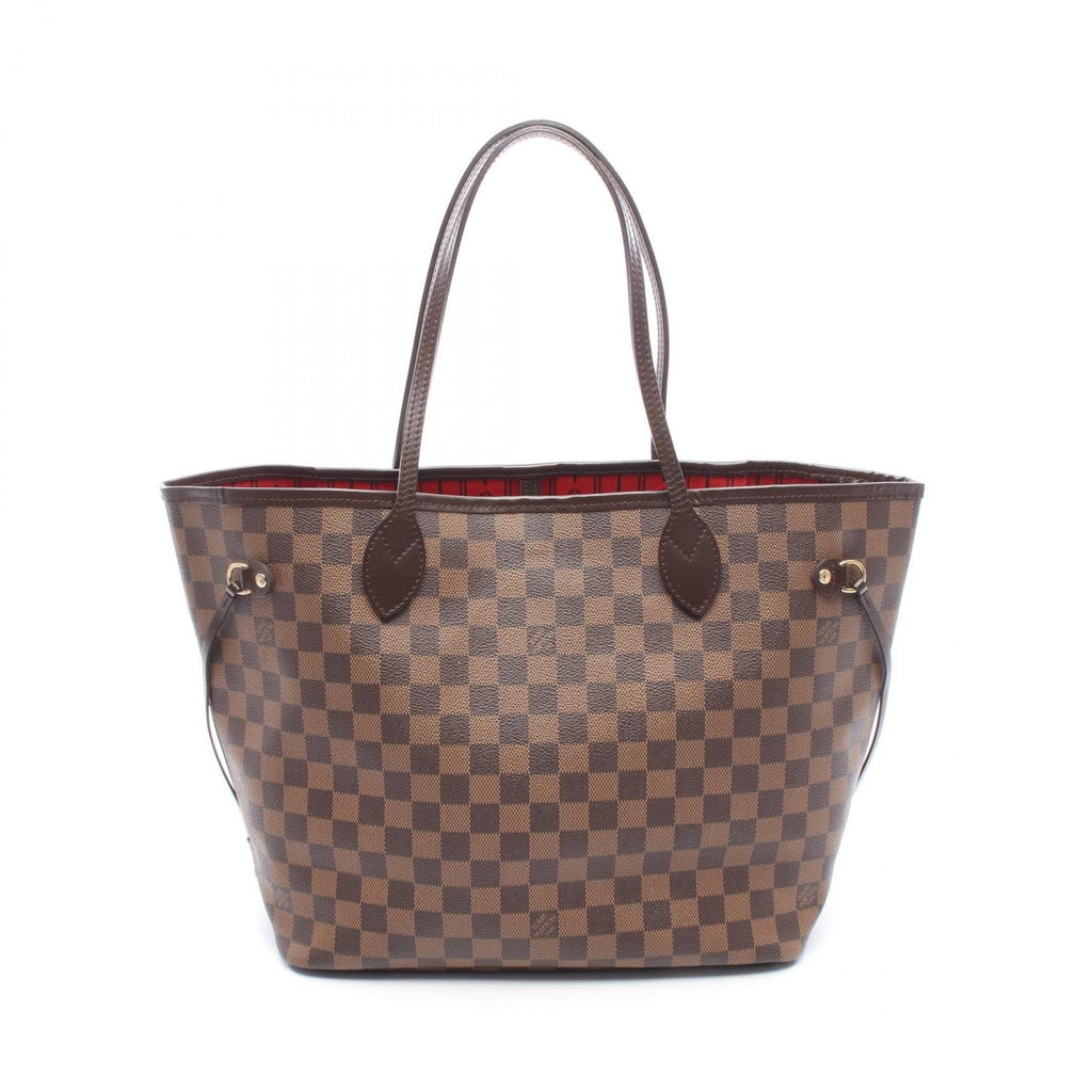 Louis Vuitton Tote Bag Neverfull MM Damier Ebene Canvas Leather