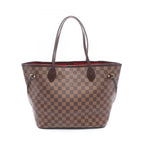 Louis Vuitton Tote Bag Neverfull MM Damier Ebene Canvas Leather