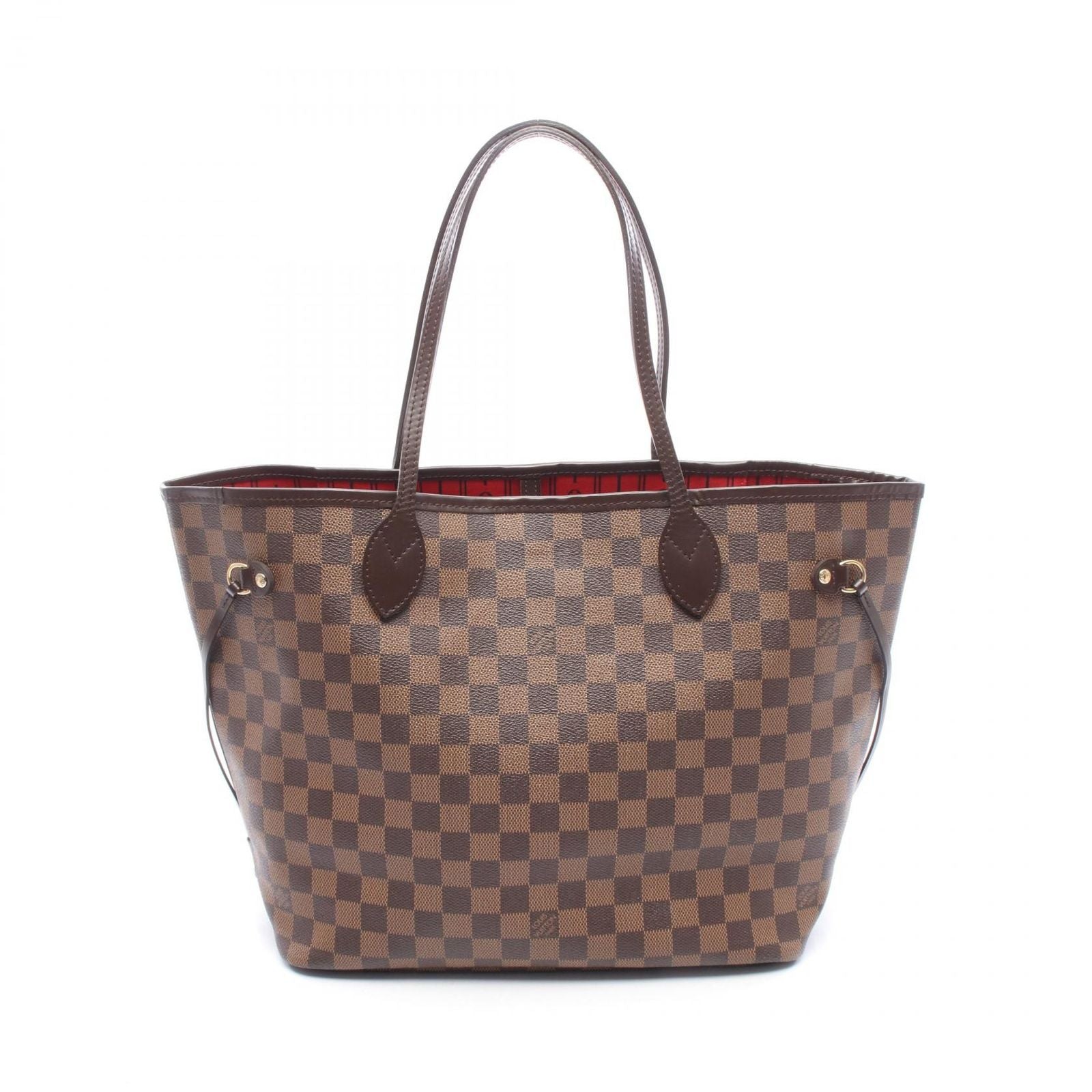 Louis Vuitton Tote Bag Neverfull MM Damier Ebene Canvas Leather