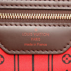 Louis Vuitton Tote Bag Neverfull MM Damier Ebene Canvas Leather — view 4