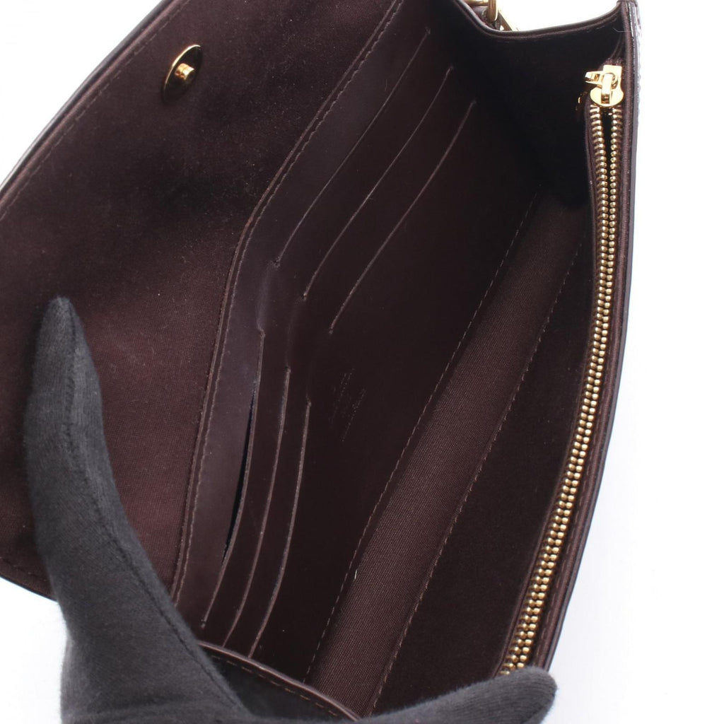 Louis Vuitton Shoulder Bag Sunset Blue Bird Monogram Vernis Amarante Leather — view 3