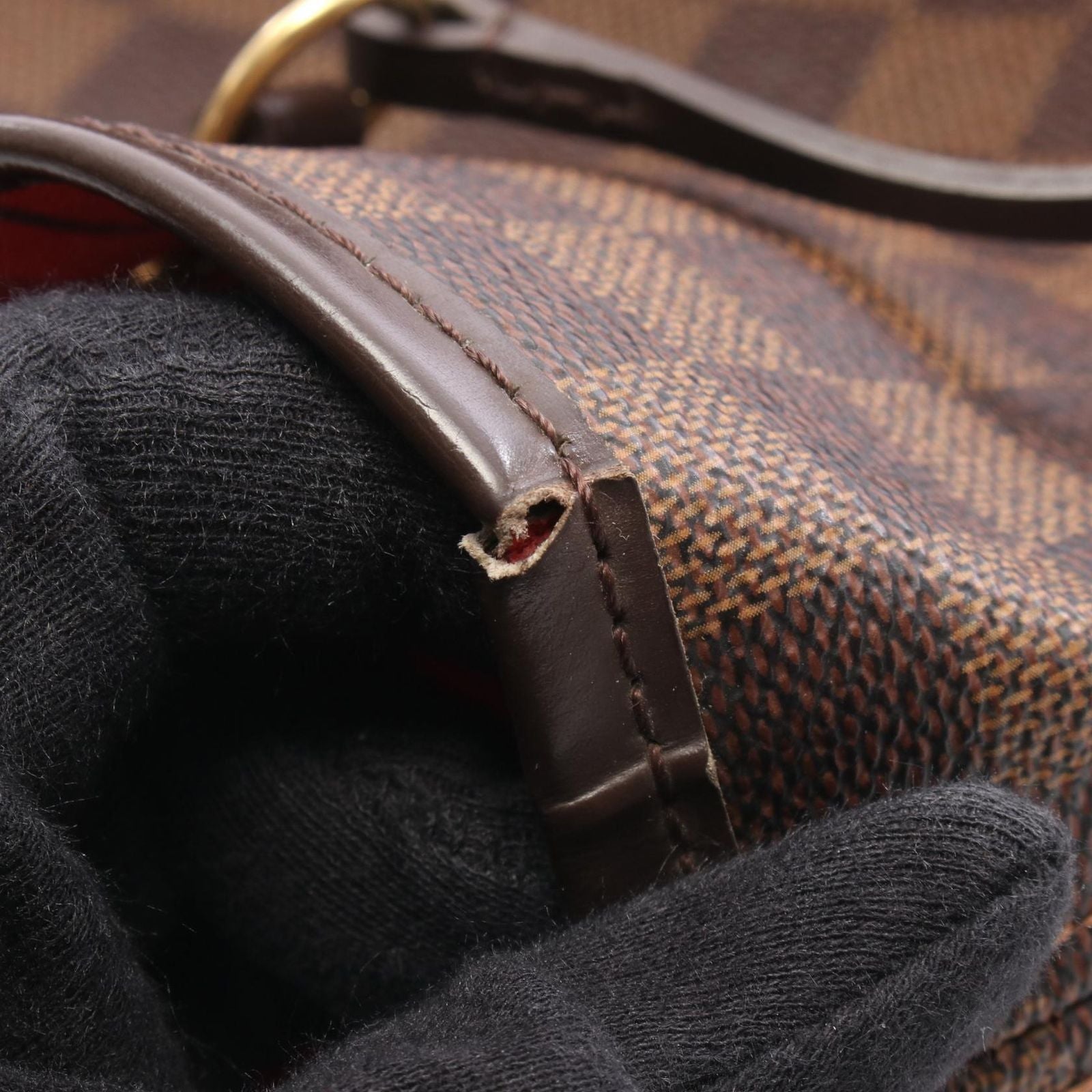 Louis Vuitton Tote Bag Neverfull GM Damier Ebene Canvas Leather — view 8