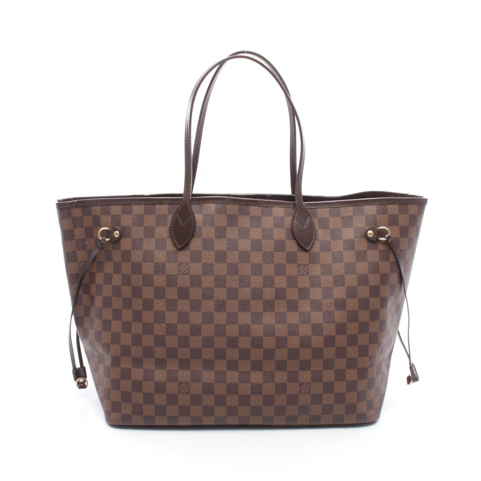 Louis Vuitton Tote Bag Neverfull GM Damier Ebene Canvas Leather