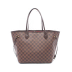 Louis Vuitton Tote Bag Neverfull MM Damier Ebene Canvas Leather