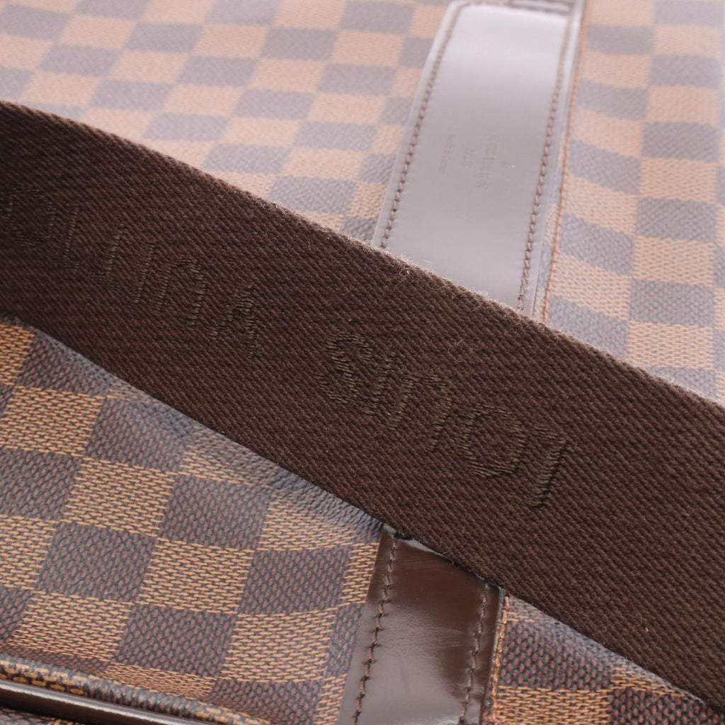 Louis Vuitton Shoulder Bag Shelton MM Damier Ebene Canvas Leather — view 8