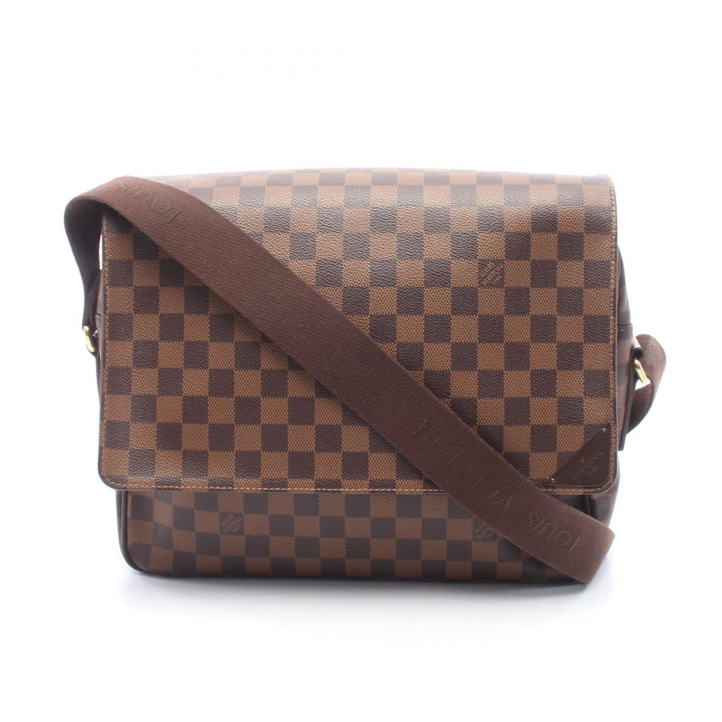 Louis Vuitton Shoulder Bag Shelton MM Damier Ebene Canvas Leather