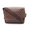 Louis Vuitton Shoulder Bag Shelton MM Damier Ebene Canvas Leather