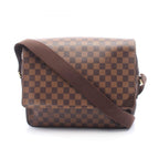 Louis Vuitton Shoulder Bag Shelton MM Damier Ebene Canvas Leather