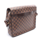 Louis Vuitton Shoulder Bag Shelton MM Damier Ebene Canvas Leather — view 2
