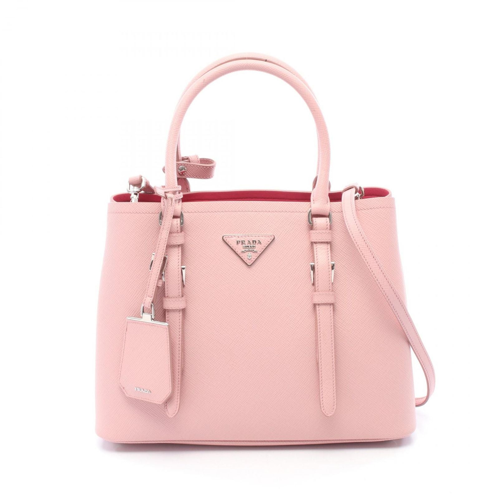 Prada Saffiano Cuir 2-Way Light Pink Leather Tote Bag