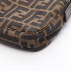 Fendi Mamma Bucket Brown Black Canvas Leather Zucca Handbag — view 6