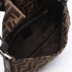 Fendi Mamma Bucket Brown Black Canvas Leather Zucca Handbag — view 3