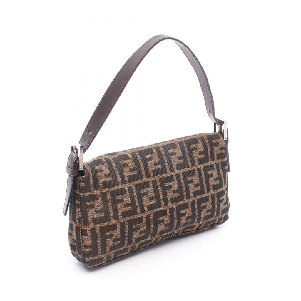 Fendi Mamma Bucket Brown Black Canvas Leather Zucca Handbag — view 2
