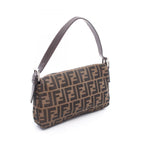 Fendi Mamma Bucket Brown Black Canvas Leather Zucca Handbag — view 2