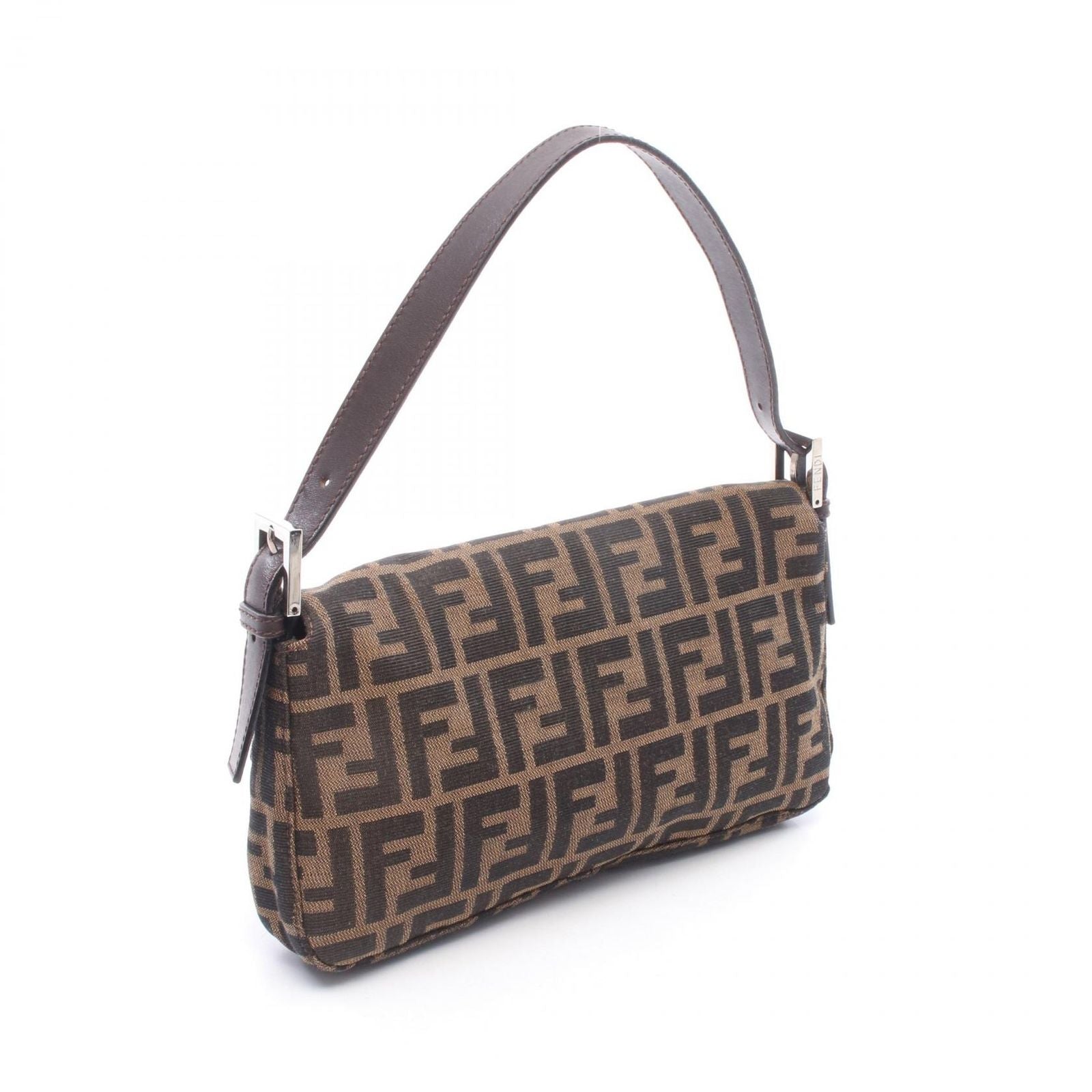 Fendi Mamma Bucket Brown Black Canvas Leather Zucca Handbag — view 2