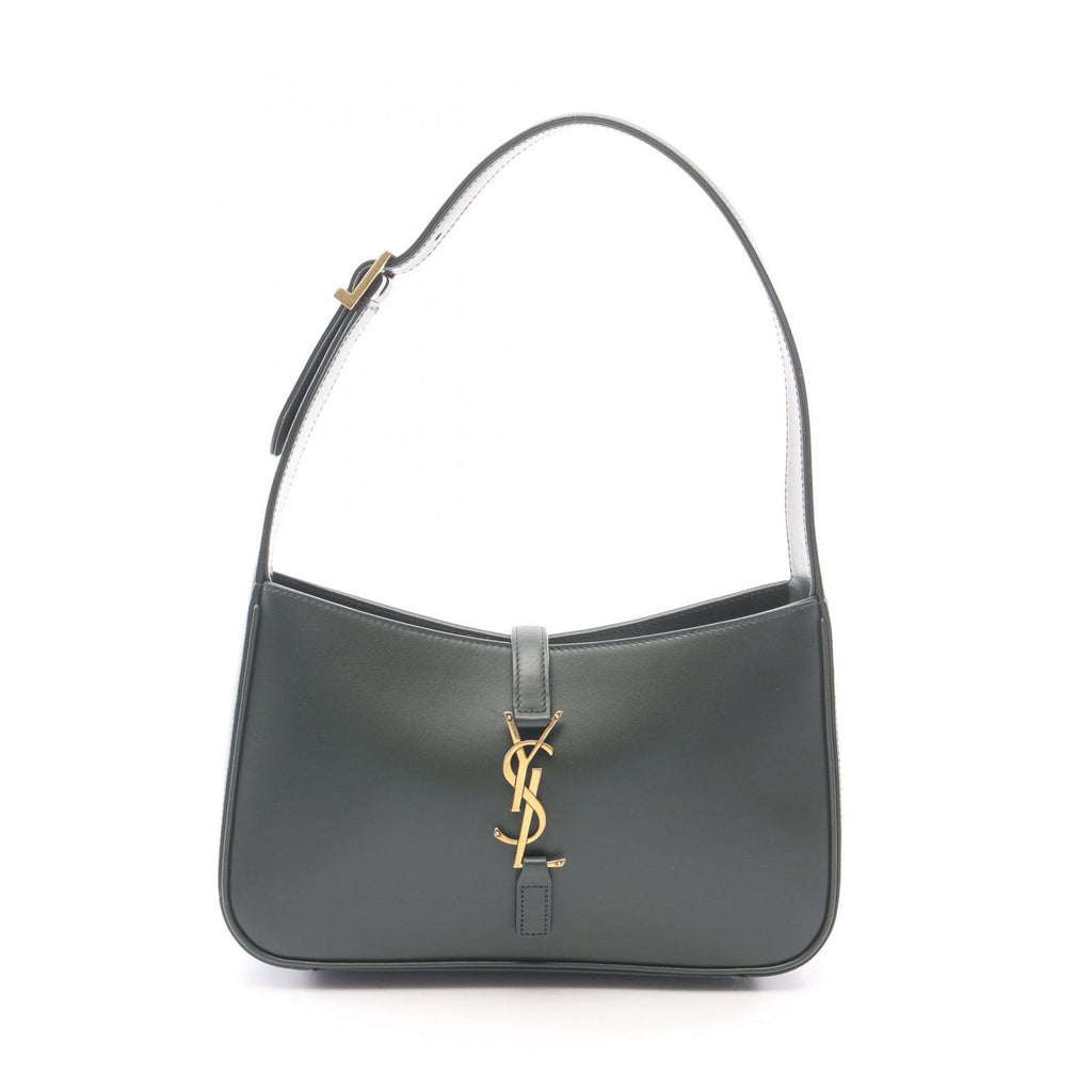 Saint Laurent Paris le 5 7 le Cassette Dark Green Leather Handbag