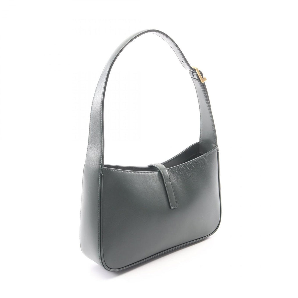Saint Laurent Paris le 5 7 le Cassette Dark Green Leather Handbag — view 2