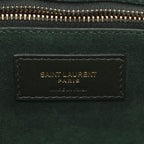 Saint Laurent Paris le 5 7 le Cassette Dark Green Leather Handbag — view 4