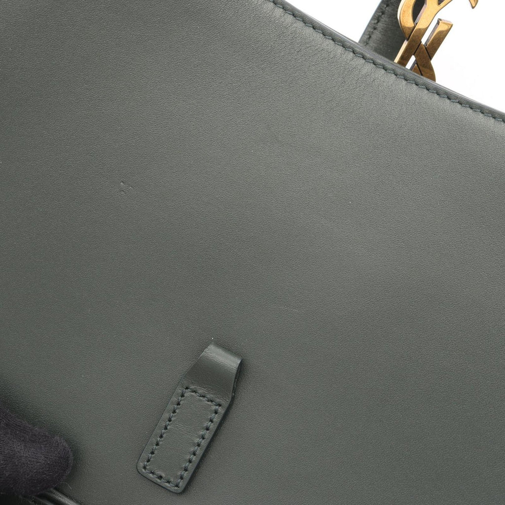 Saint Laurent Paris le 5 7 le Cassette Dark Green Leather Handbag — view 5