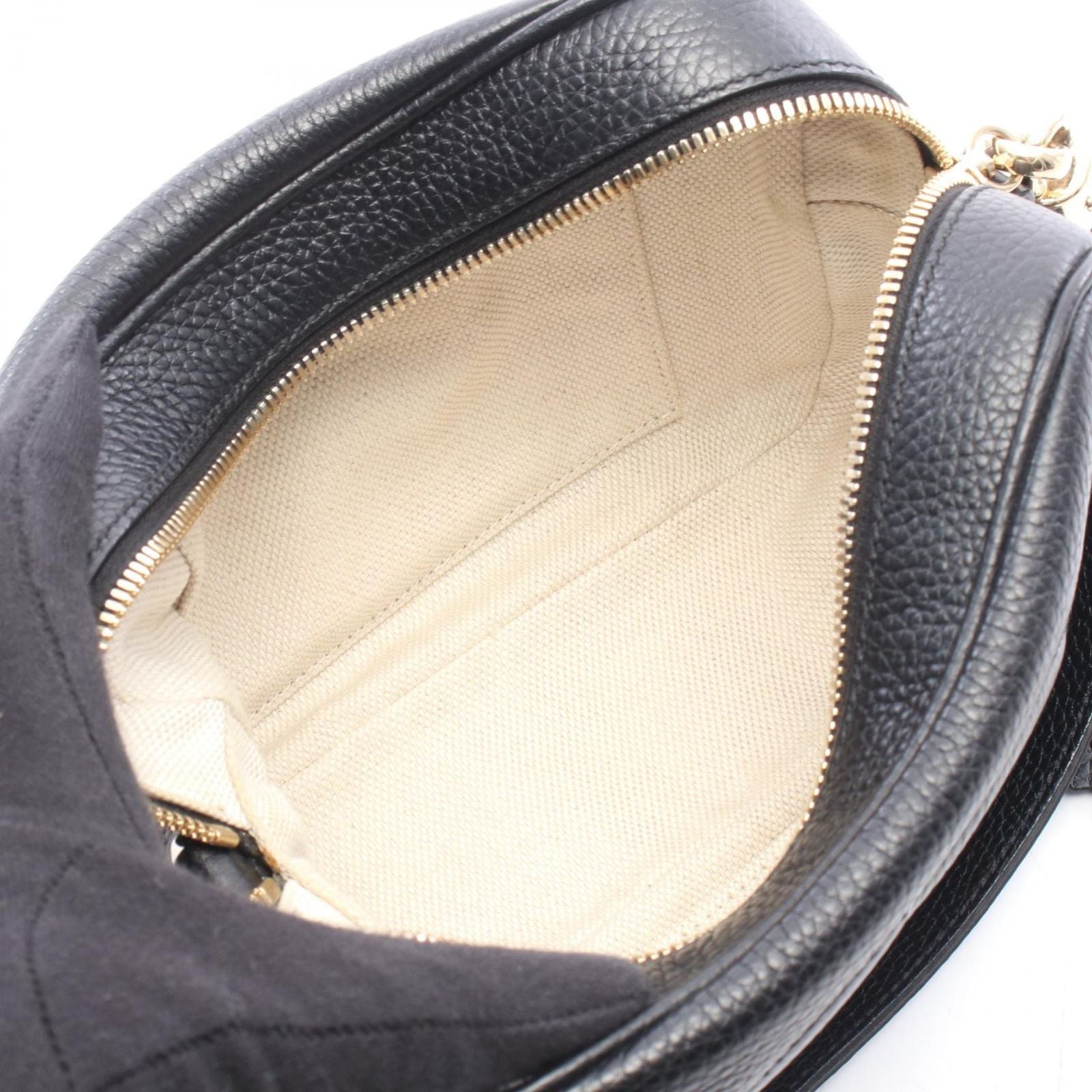 Gucci Shoulder Bag Soho Edge Coating GG Interlocking Black Leather Small — view 3