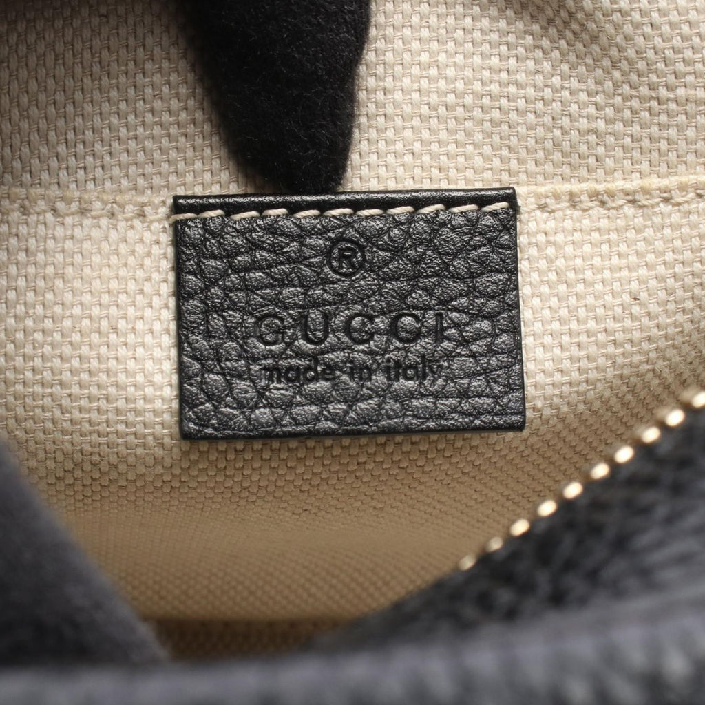 Gucci Shoulder Bag Soho Edge Coating GG Interlocking Black Leather Small — view 4