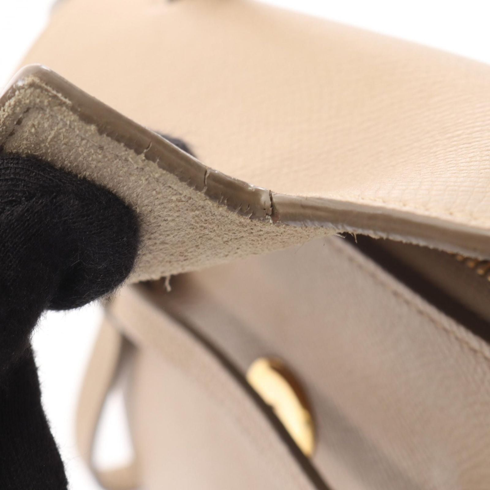 Celine Handbag Pico Belt Bag 2-Way Beige Leather — view 8