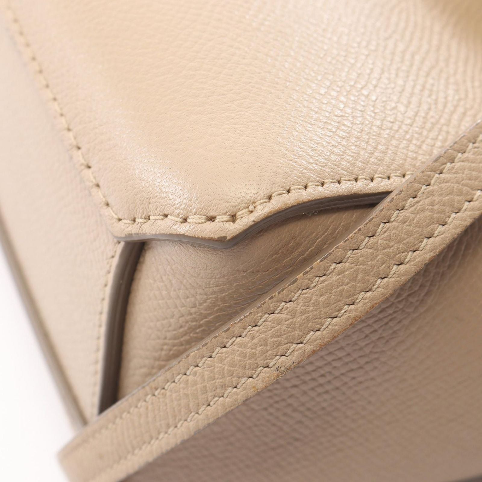Celine Handbag Pico Belt Bag 2-Way Beige Leather — view 7