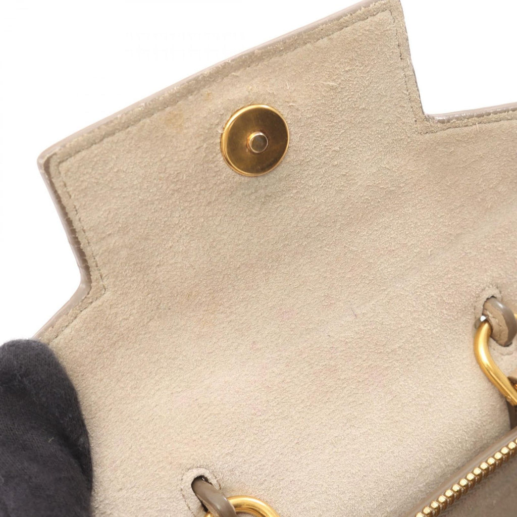 Celine Handbag Pico Belt Bag 2-Way Beige Leather — view 6