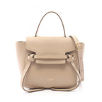 Celine Handbag Pico Belt Bag 2-Way Beige Leather