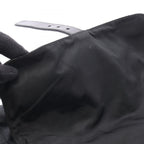 Prada Shoulder Bag Triangle Logo Bag Black Nylon Leather — view 6