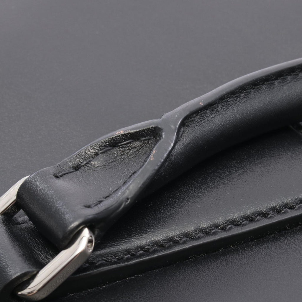 Prada Tote Bag Shopping 2-Way Black Leather Triangle Logo — view 7