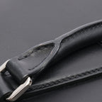 Prada Tote Bag Shopping 2-Way Black Leather Triangle Logo — view 7