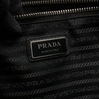 Prada Tote Bag Shopping 2-Way Black Leather Triangle Logo — view 4