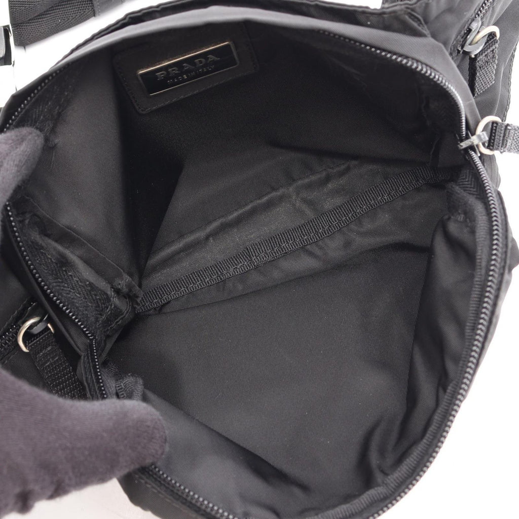 Prada Waist Bag Tessuto Montagn Black Nylon Triangle Logo — view 3