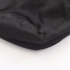 Prada Shoulder Bag Triangle Logo Black Nylon Leather — view 7