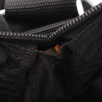 Prada Shoulder Bag Triangle Logo Black Nylon Leather — view 5