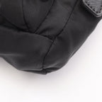 Prada Backpack Triangle Logo Harness Black Nylon Saffiano Leather Shoulder Bag — view 6