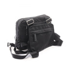Prada Backpack Triangle Logo Harness Black Nylon Saffiano Leather Shoulder Bag — view 2