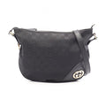 Gucci Shoulder Bag GG Canvas Black Sookie