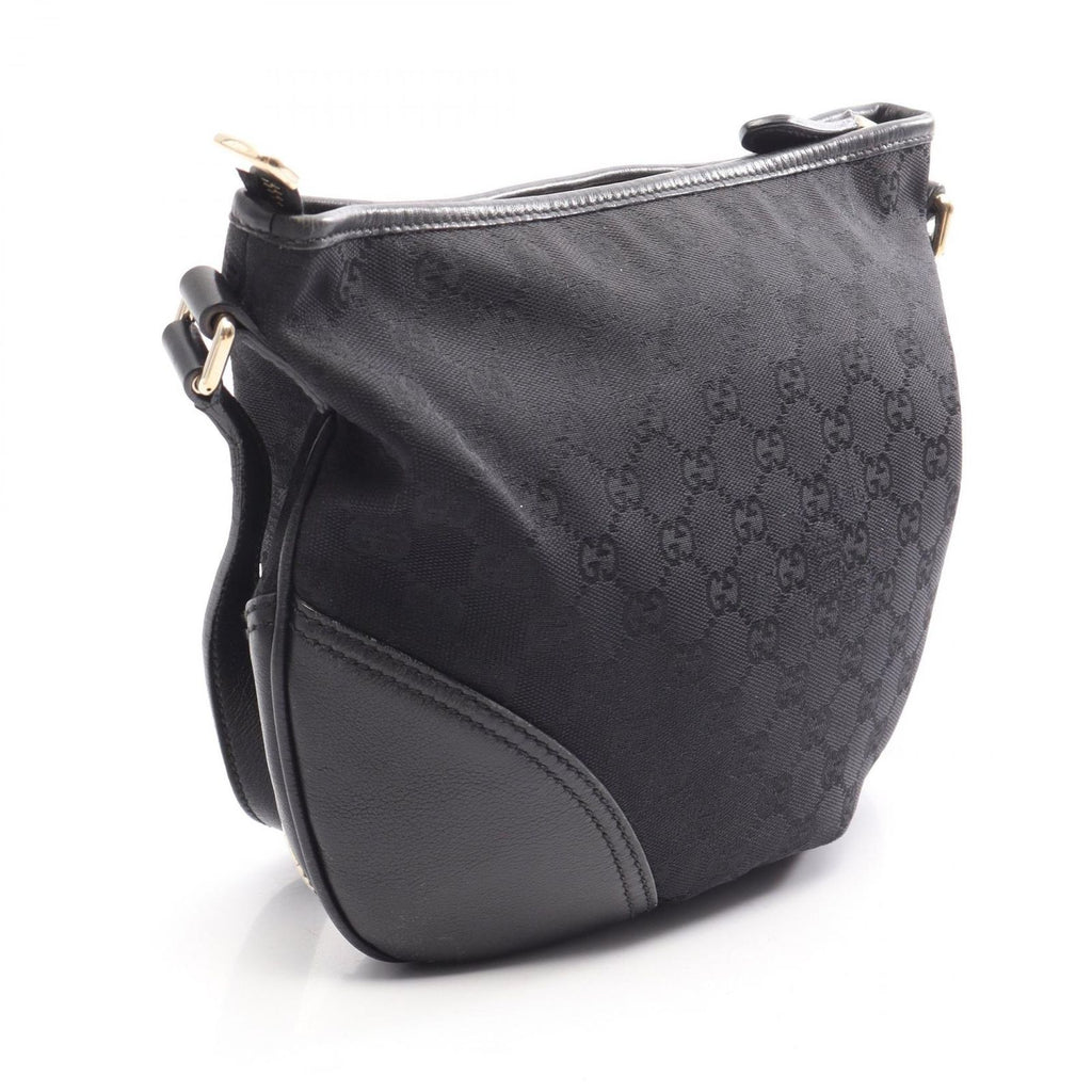 Gucci Shoulder Bag GG Canvas Black Sookie — view 2