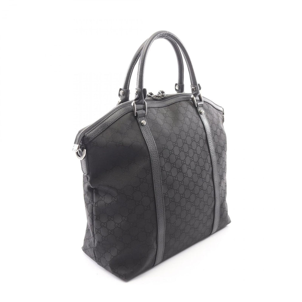 Gucci Tote Bag GG Pattern Interlocking Black Leather 2-Way — view 2
