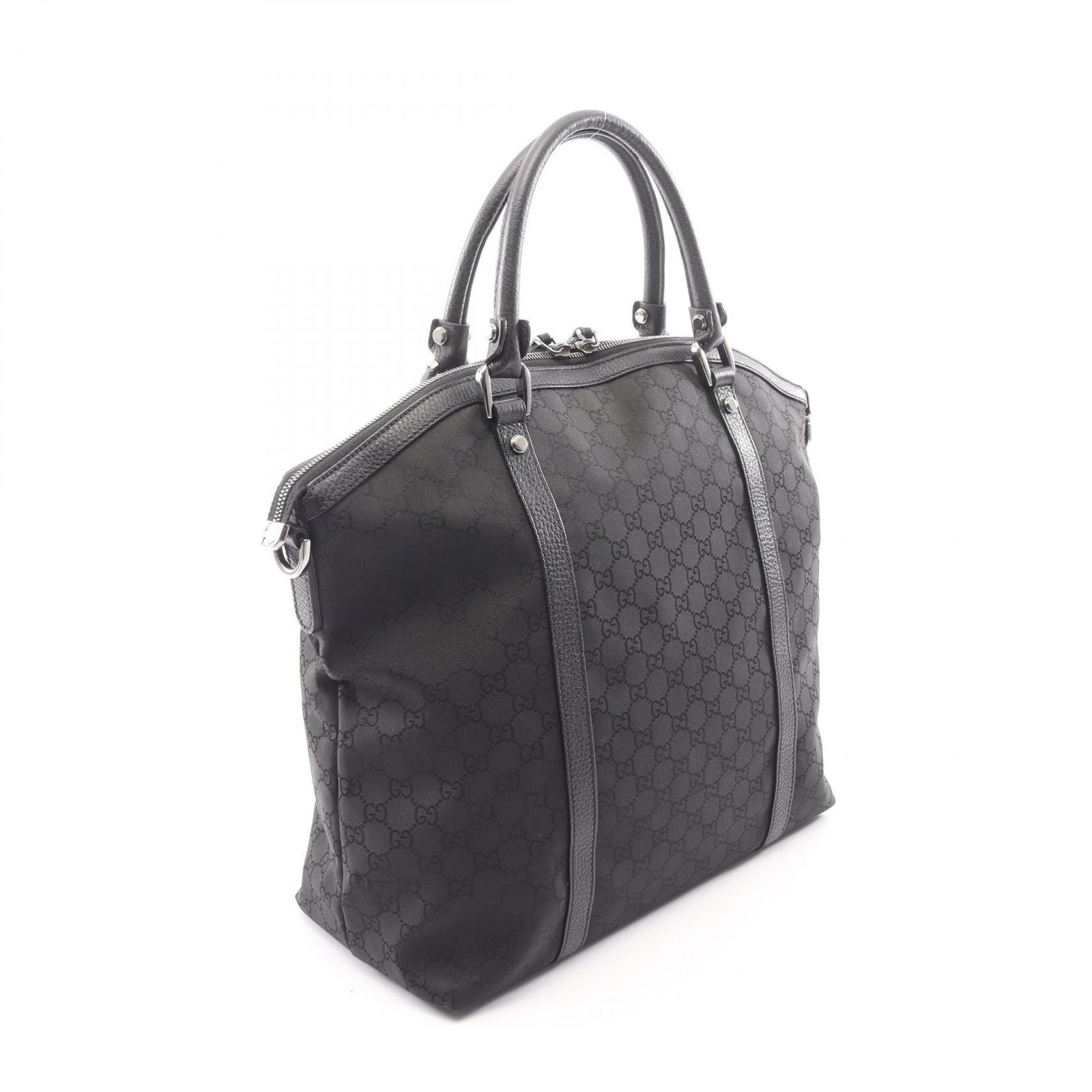 Gucci Tote Bag GG Pattern Interlocking Black Leather 2-Way — view 2