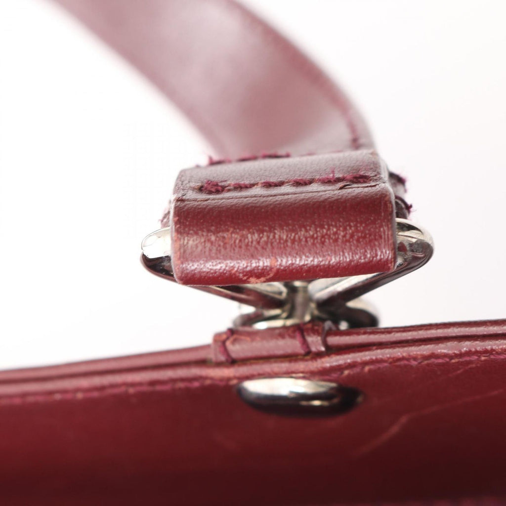Dior Trotter Bordeaux Canvas Leather Handbag — view 6