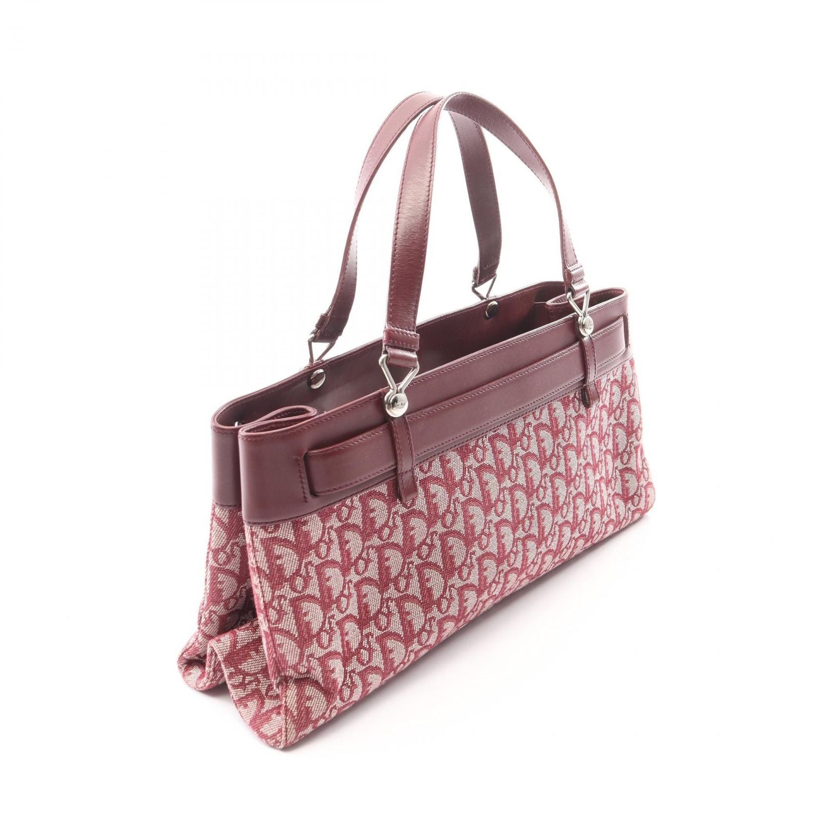 Dior Trotter Bordeaux Canvas Leather Handbag — view 2
