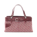Dior Trotter Bordeaux Canvas Leather Handbag
