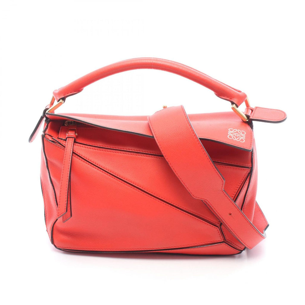 Loewe Handbag Puzzle Bag Small 2-Way Red Leather