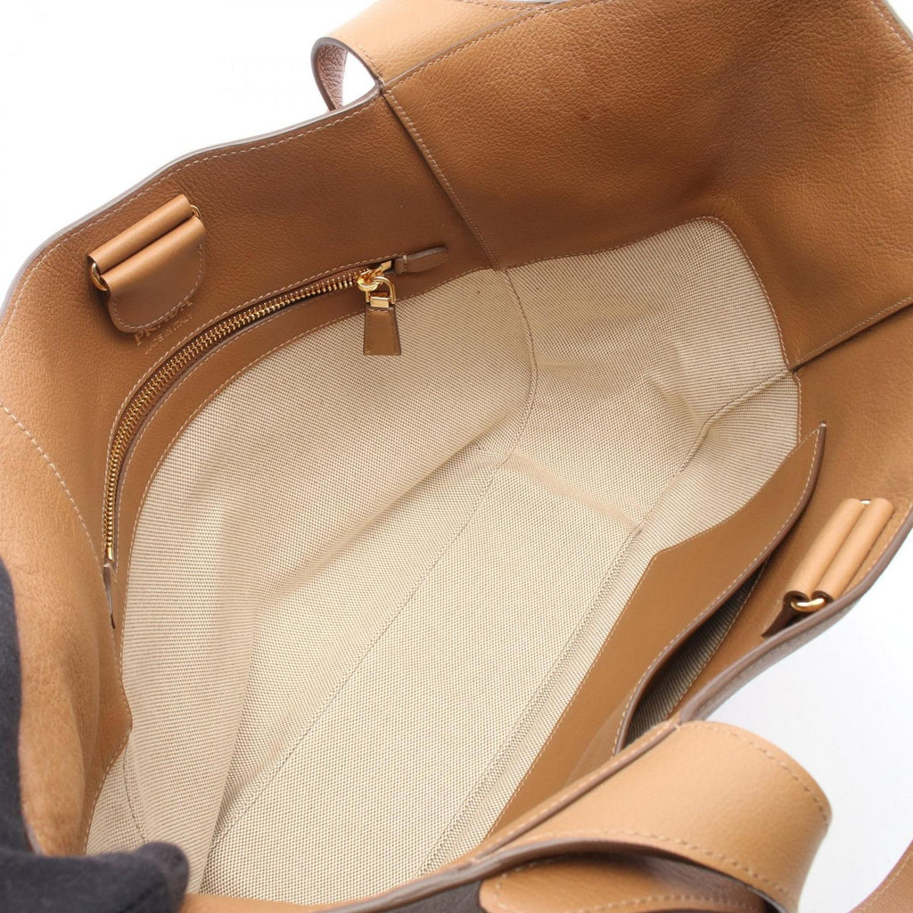 Prada Tote Bag Logo Camel Leather — view 3