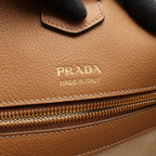 Prada Tote Bag Logo Camel Leather — view 4
