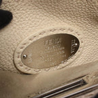 Fendi Peekaboo Regular 2-Way Gray Leather Handbag — view 4