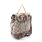 Gucci Backpack Ophidia Mini GG Supreme Beige Brown Green Canvas Leather — view 2